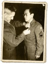 Warren Tsuneishi and Lt. General Hodge in Seoul